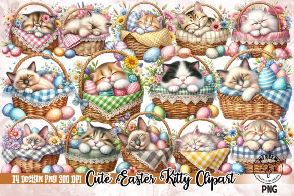 Download Easter Kitty Clipart PNG Graphics - Easter Collection