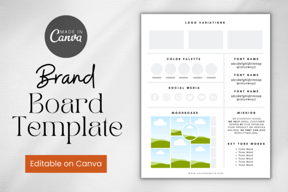 Download Brand Board Canva Template, Branding Kit - Branding kit Collection