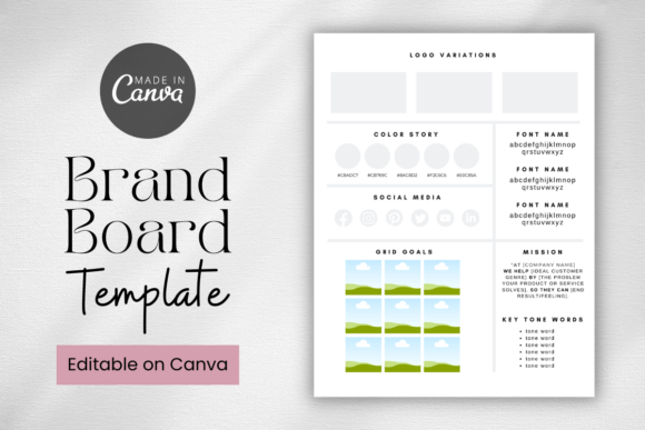 Download Brand Board Canva Template, Branding Kit - Branding kit Collection