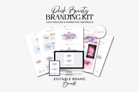 Download Pink Beauty DIY Branding Kit for Canva - Branding kit Collection