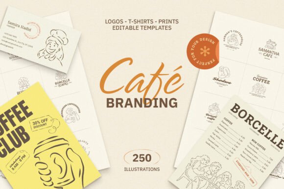 Download Whimsical Cafe &amp; Bakery Branding Kit - Branding kit Collection