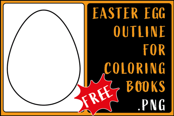 Download Easter Egg Outline for KDP Coloring Book - Easter Collection