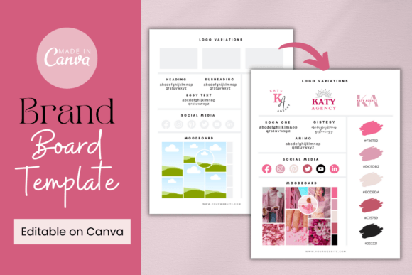 Download Brand Board Canva Template, Branding Kit - Branding kit Collection